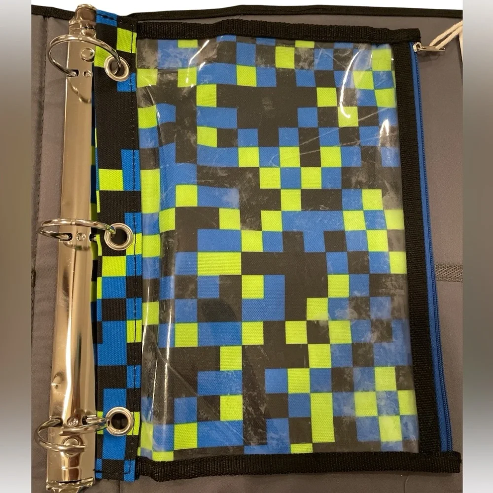 Pottery Barn Teen Recycled Gear Up Collection Neon Pixel Homework Holder